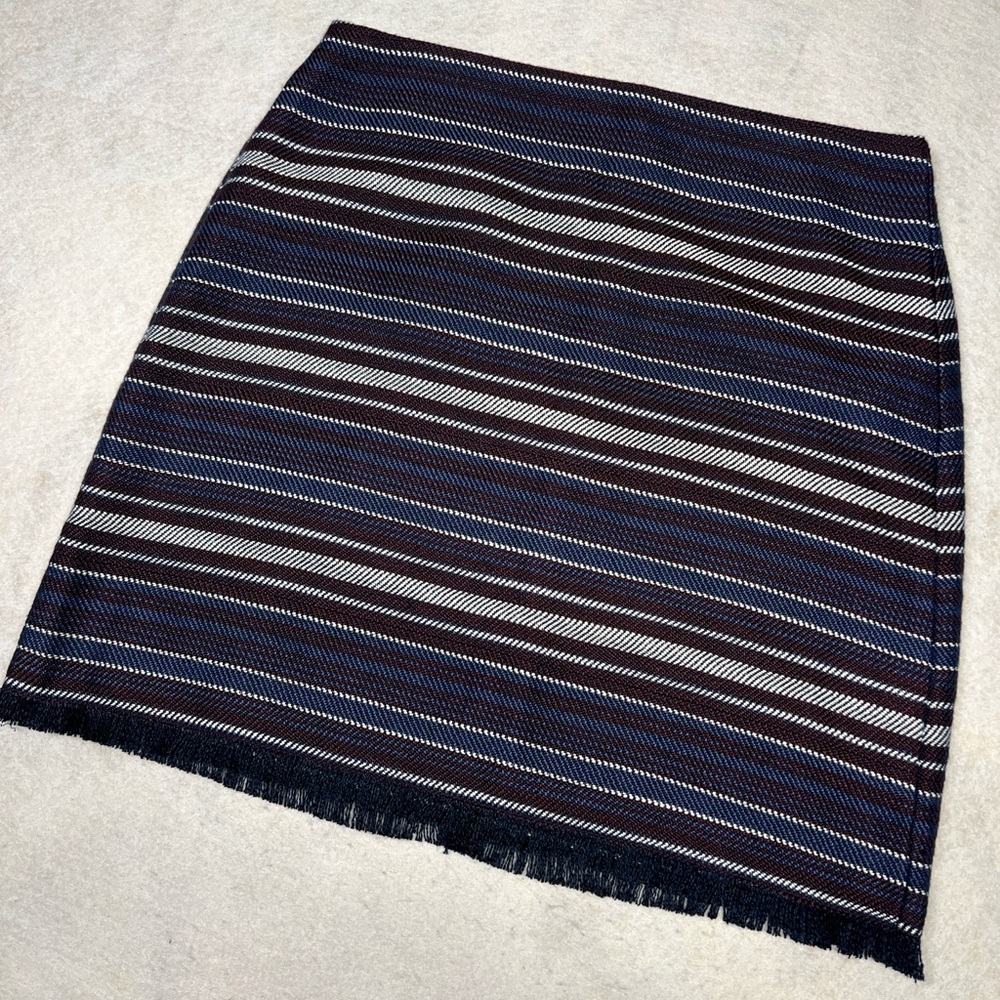 NWOT LOFT Outlet Size 10 Multicolored Frayed Hem‎ Tapestry Mini Skirt